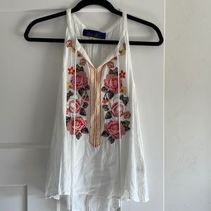 Blue Rain floral tank